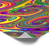 Farbenfroh Psychedelic Abstrakt Poster (Ecke)