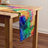 Farbenfroh Psychedelic Abstrakt Rainbow Großer Tischläufer (Beispiel)
