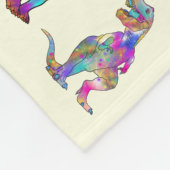 Farbenfroh Psychedelisch Prähistorischer Regenboge Fleecedecke (Ecke)