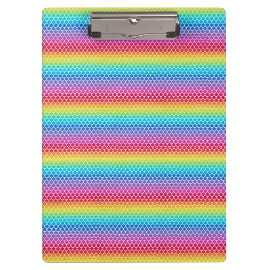 Farbenfroh Rainbow Mermaid Klemmbrett (Vorderseite)