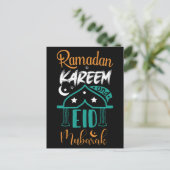 farbenfroh Ramadan Kareem Eid Mubarak Postkarte (Stehend Vorderseite)