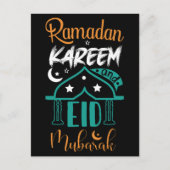 farbenfroh Ramadan Kareem Eid Mubarak Postkarte (Vorderseite)