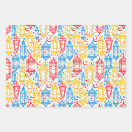farbenfroh Ramadan Kareem Happy Eid Mubarak Lanter Geschenkpapier Set