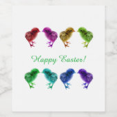 Farbenfroh, Regenbogen, Niedlich, Frühlingsstäbche Weinetikett (Einzelnes Label)