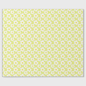 Farbenfroh Retro Daisy florgelb Geschenkpapier (Flach)