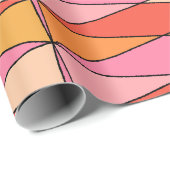 Farbenfroh Retro Harlequin Muster Pink Geschenkpapier (Rolleneckpunkt)