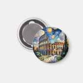 Farbenfroh Rom Italien Kolosseum in Van Gogh Style Magnet (Vorderseite/Rückseite)