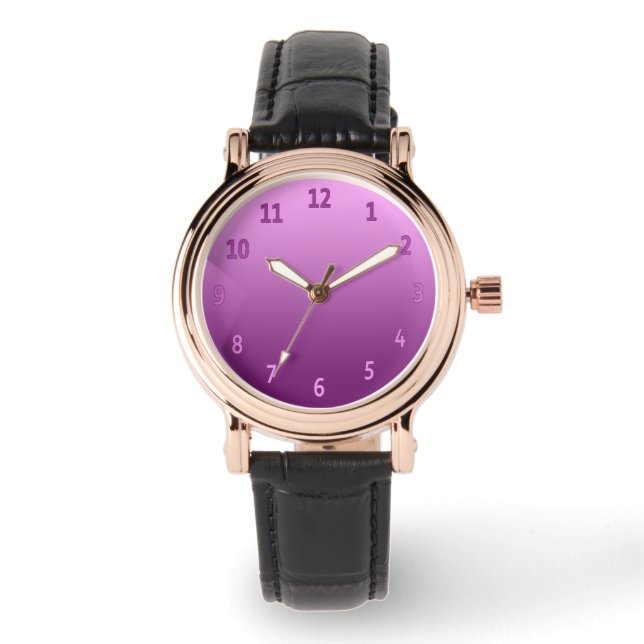 Farbenfroh rosa armbanduhr (Vorderseite)