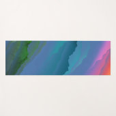 Farbenfroh rosa bis grüner Himmelswald Yogamatte (Vorderseite (Horizontal))