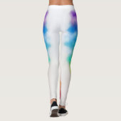 Farbenfroh Rosa Blau Grün Gelb Moderne Elegant Leggings (Rückseite)