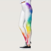 Farbenfroh Rosa Blau Grün Gelb Moderne Elegant Leggings (Links)