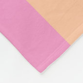 Farbenfroh rosa Lila-grün-gelborange Fleecedecke (Ecke)