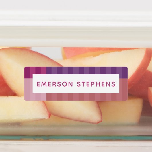 Farbenfroh rosa lila Name Etiketten (Befestigt)