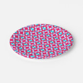 Farbenfroh rosa lila pappteller (Schrägansicht)