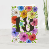 Farbenfroh rosa Personalisiert 18. Geburtstag Karte (Vorderseite)