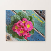Farbenfroh rosa Primrosen fotografisch floral Puzzle (Horizontal)