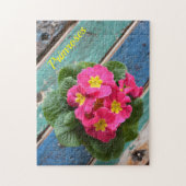Farbenfroh rosa Primrosen fotografisch floral Puzzle (Vertikal)