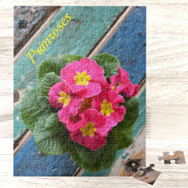 Farbenfroh rosa Primrosen fotografisch floral Puzzle