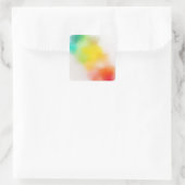 Farbenfroh rosa Rosa Gelb Orange Blau Grün Quadratischer Aufkleber (Tasche)