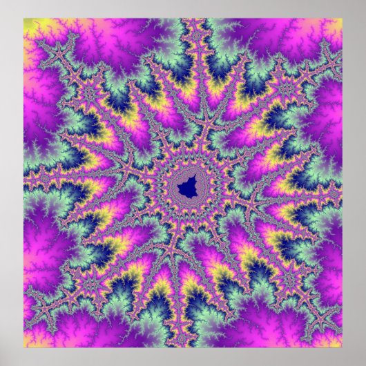 Farbenfroh Rosa und Minzgrün Poster (Vorne)