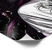 Farbenfroh rosa Zucker Möwe Nr. p4 Glossy Poster (Ecke)