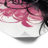 Farbenfroh rosa Zucker Schädel p6 Glossy Poster (Ecke)