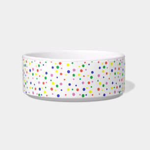 Farbenfroh Rot Grün Gelb Polka Dosen Pet Bowl Napf