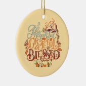 Farbenfroh rustikal Dankbar gesegnet Keramik Ornament (Rechts)