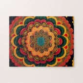 farbenfroh, schön Mandala Puzzle (Horizontal)