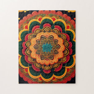 farbenfroh, schön Mandala Puzzle