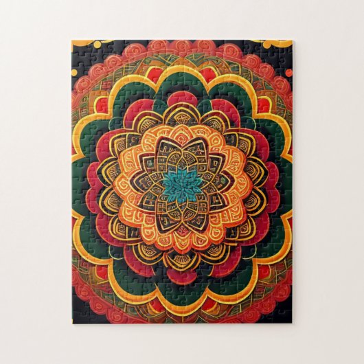 farbenfroh, schön Mandala Puzzle (Vertikal)