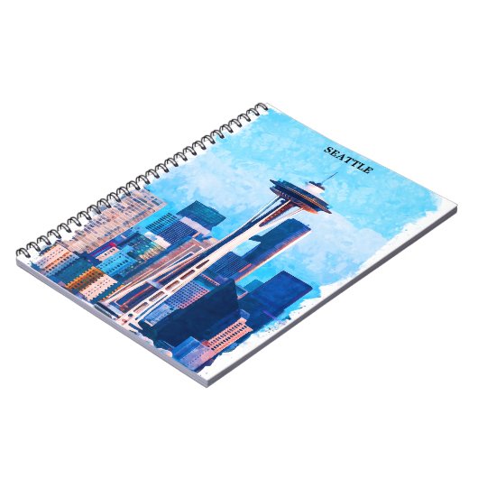 farbenfroh Seattle Washington City Notizblock (Linke Seite)