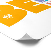 Farbenfroh sein Albern ehrlich liebe Inspiration Poster (Ecke)