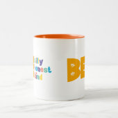 Farbenfroh sein Albern ehrlich liebe Inspiration Zweifarbige Tasse (Mittel)