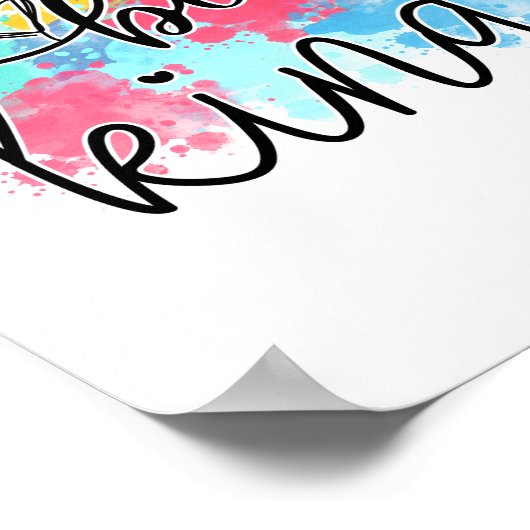 Farbenfroh sein freundlicher, malerischer Splash u Poster (Ecke)