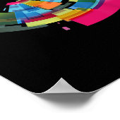 Farbenfroh sein freundliches Abstraktes Wohlbefind Poster (Ecke)