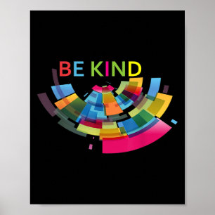 Farbenfroh sein freundliches Abstraktes Wohlbefind Poster