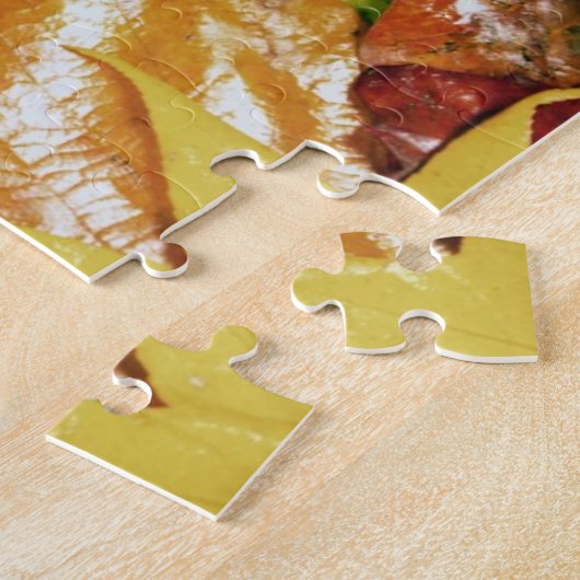 Farbenfroh Shiny Red | Gelbe Herbstlaube Puzzle (Seite)