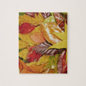 Farbenfroh Shiny Red | Gelbe Herbstlaube Puzzle (Vertikal)