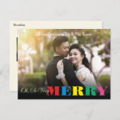 Farbenfroh so sehr froh | 2 Foto Weihnachten Postkarte (Vorne/Hinten)