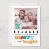 Farbenfroh, sonnig, modern und hell Retro Feiertagskarte (Vorderseite)