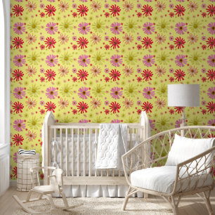 Farbenfroh, Spaß, Kakteen Zinnia Floral Tapete