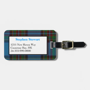 Farbenfroh Stewart Tartan Karierter Gepäcktag Gepäckanhänger