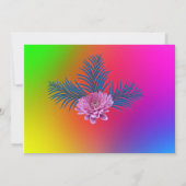 Farbenfroh strahlend floral Boho Moderne Einladung (Rückseite)