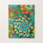 Farbenfroh Sukkulent 2 Foto Puzzles Internet Jigsa (Vertikal)