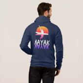 Farbenfroh Sunset Kayaking Hoodie (Schwarz voll)