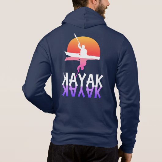 Farbenfroh Sunset Kayaking Hoodie (Rückseite)