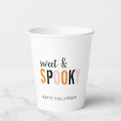 Farbenfroh süß und lecker | Frohe Halloween Pappbecher (Rückseite)