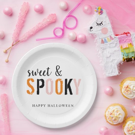 Farbenfroh süß und lecker | Frohe Halloween Pappteller (Party)