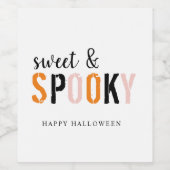 Farbenfroh süß und lecker | Frohe Halloween Weinetikett (Einzelnes Label)